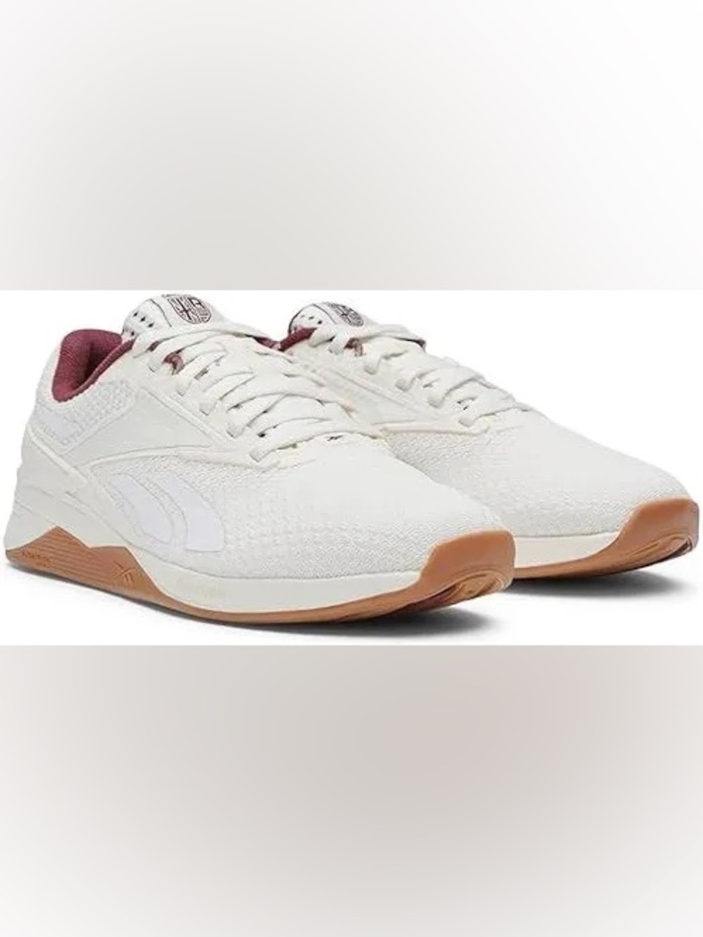 NE!! Women’s Reebok Nano X3 White/Chalk/Maroon Athletic Sneakers Size 7M